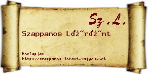 Szappanos Lóránt névjegykártya
