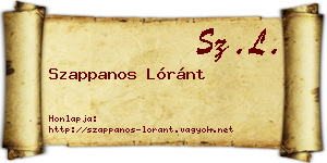 Szappanos Lóránt névjegykártya