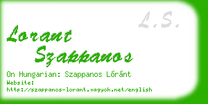lorant szappanos business card