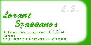 lorant szappanos business card